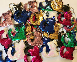 Mystery Cat Sequin Keychain